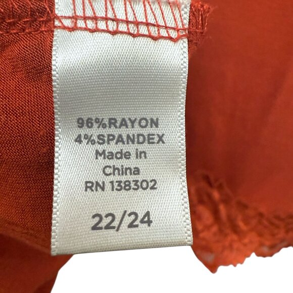 AVENUE Camisole Plus Size 22 / 24 Rust Stretch Womens Cami Tank Top Stretch - Picture 8 of 8